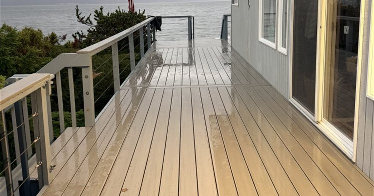 Rain-soaked deck overlooking the Willamette Valley, the best decking material for Portland's wet climate has to handle this year-round